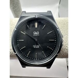 Q&Q Brand VQ66J002 Mens Watch New Battery 40MM 8.5" All Black A67